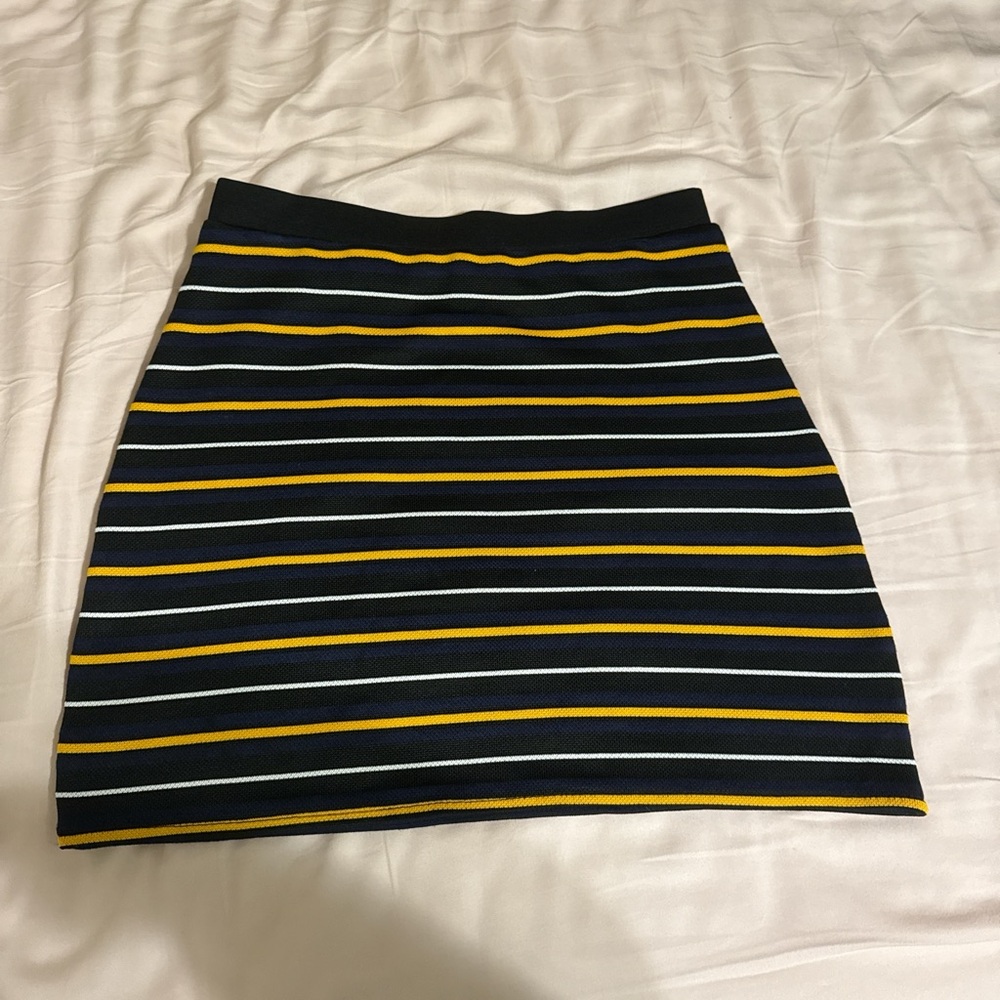 Striped Black and Yellow Women's Skirt